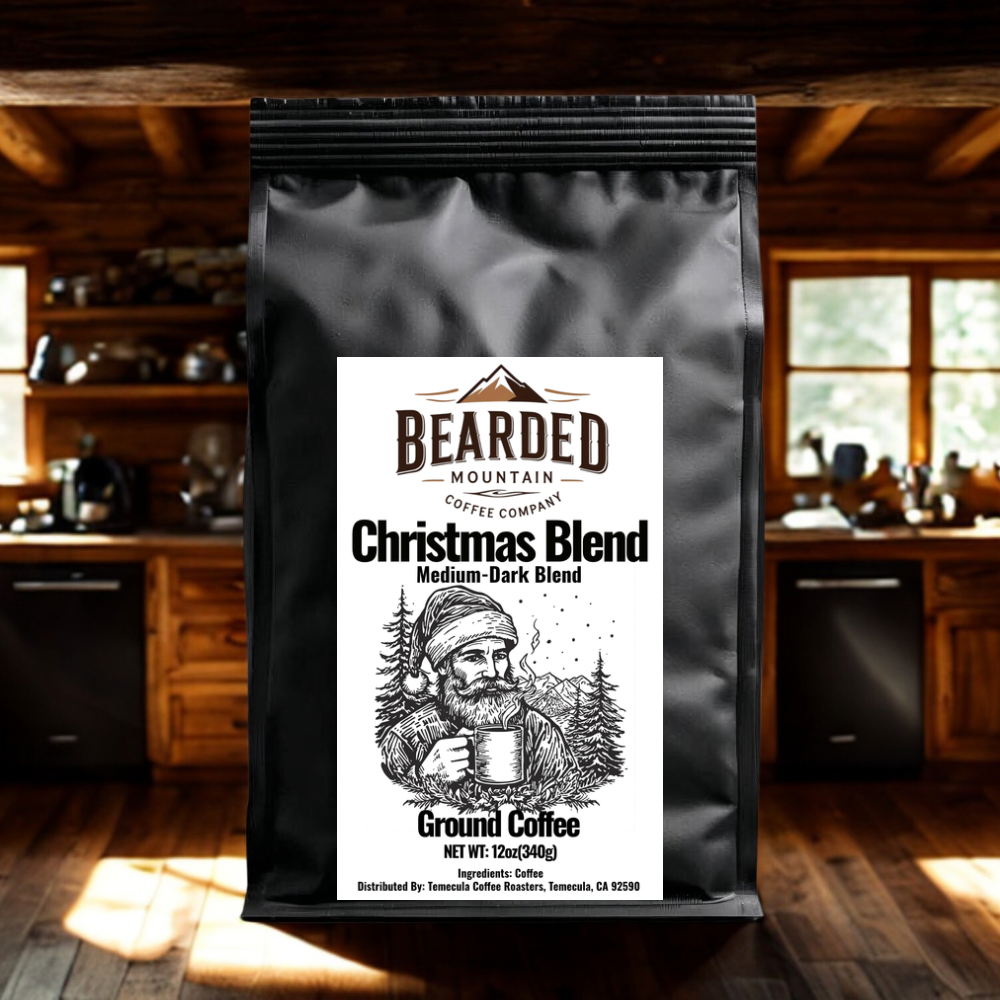 Christmas Blend dark roast coffee bag – specialty holiday coffee