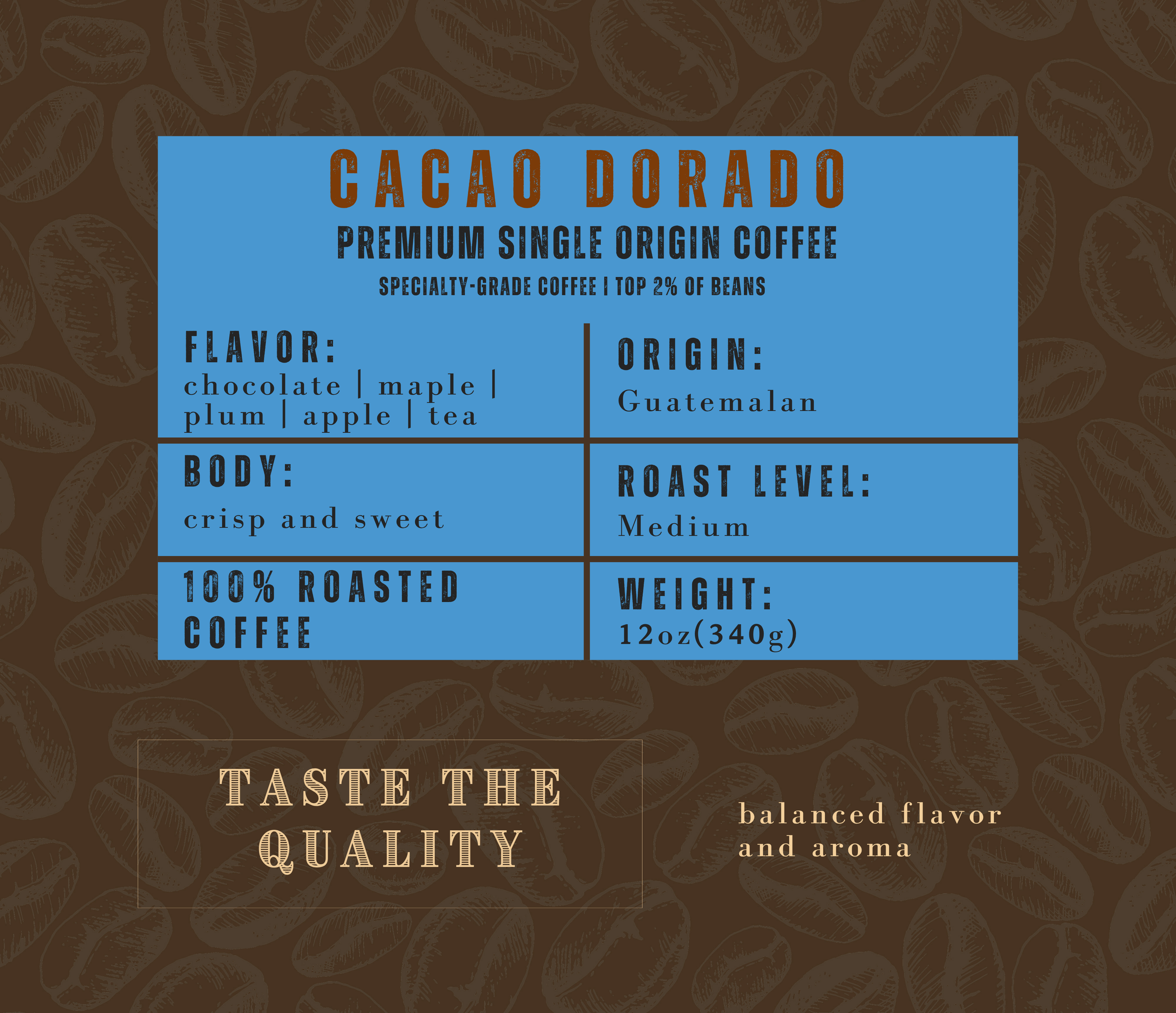 Cacao Dorado - Guatemalan Single Origin Coffee - Top 2% of Beans Selected - Bearded Mountain Coffee Company - product_type