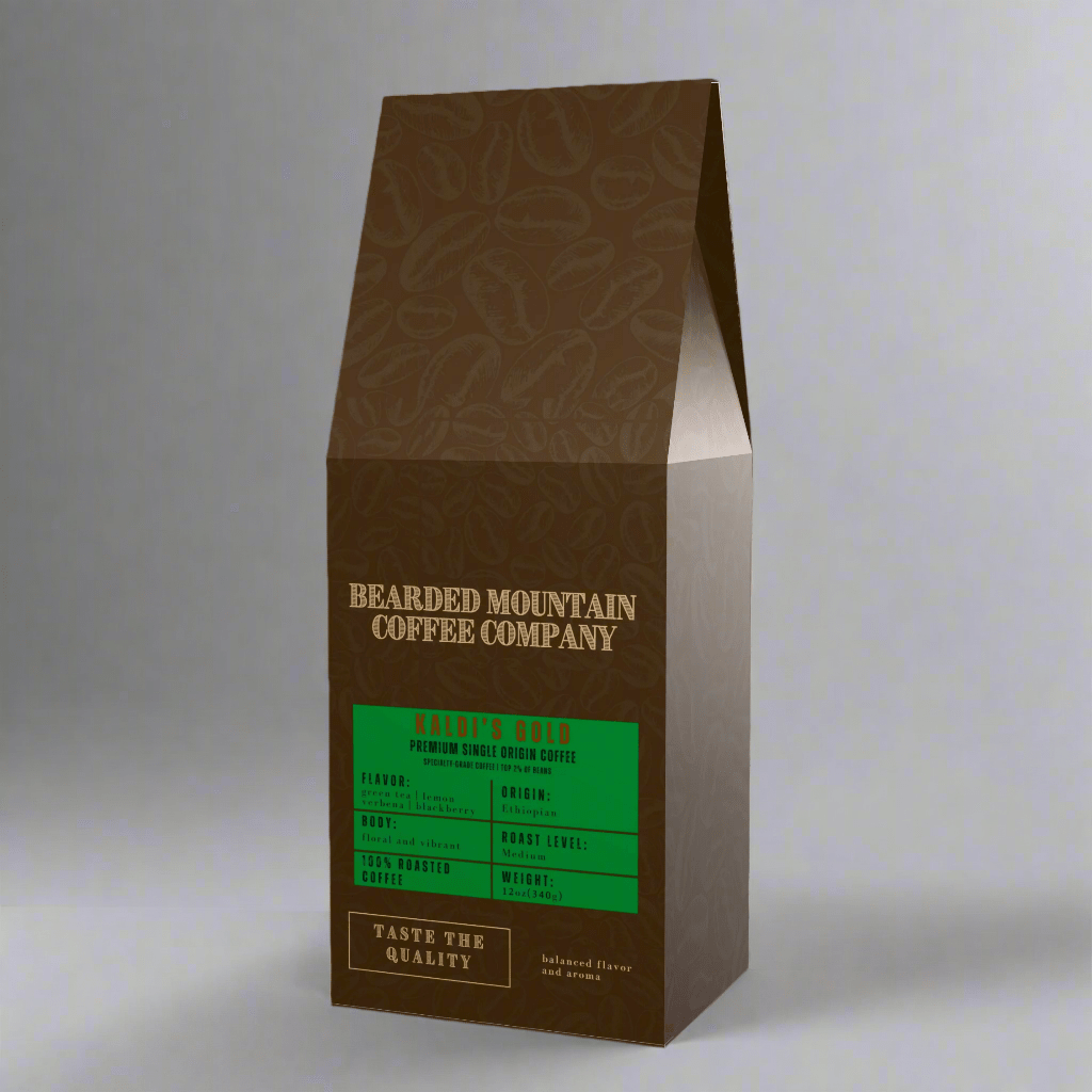 Kaldi's Gold - Premium Ethiopian Single Origin Coffee - Top 2% of Beans Selected - Bearded Mountain Coffee Company - product_type
