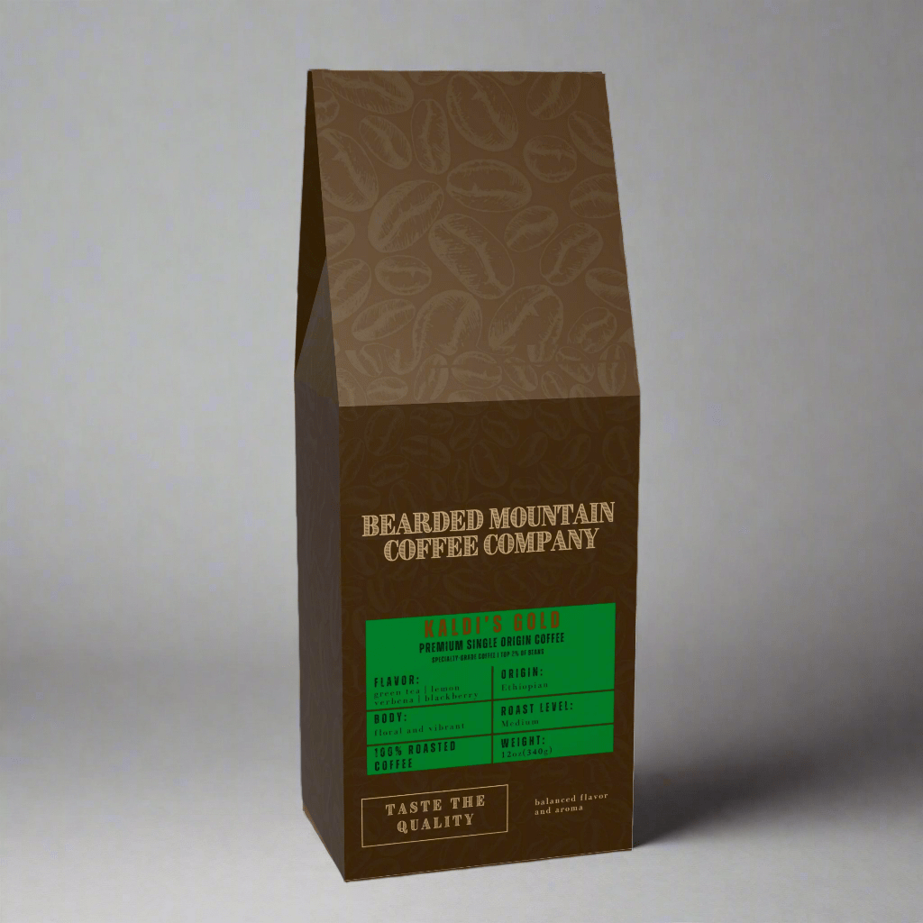 Kaldi's Gold - Premium Ethiopian Single Origin Coffee - Top 2% of Beans Selected - Bearded Mountain Coffee Company - product_type