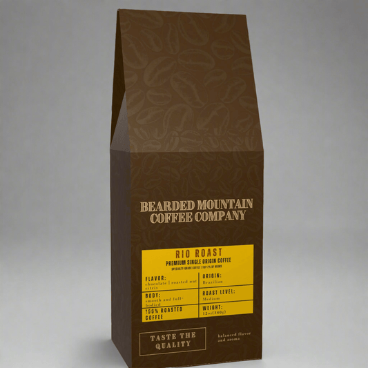 Rio Roast - Medium Roast - Brazilian Single Origin Coffee 12oz Bag - Bearded Mountain Coffee Company - product_type