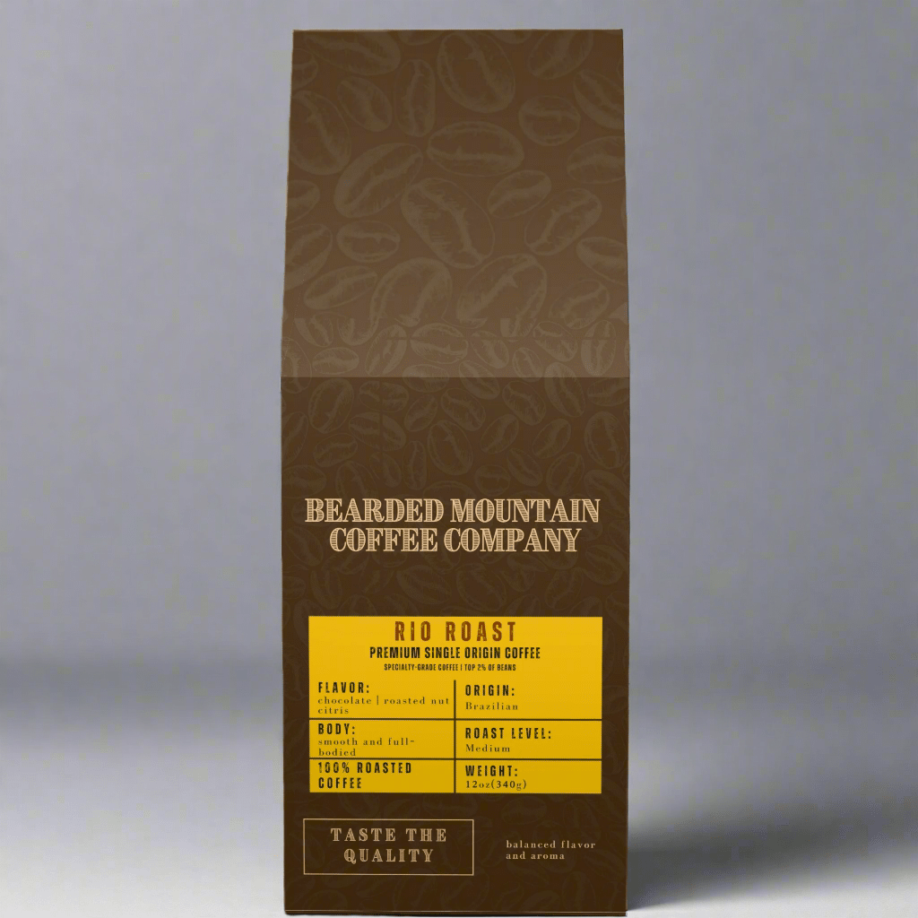 Rio Roast - Medium Roast - Brazilian Single Origin Coffee 12oz Bag - Bearded Mountain Coffee Company - product_type