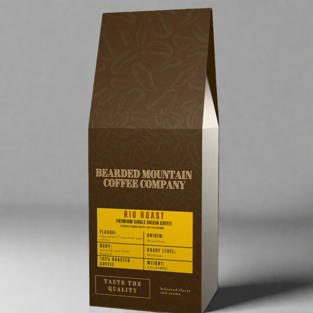 Rio Roast - Medium Roast - Brazilian Single Origin Coffee 12oz Bag - Bearded Mountain Coffee Company - product_type